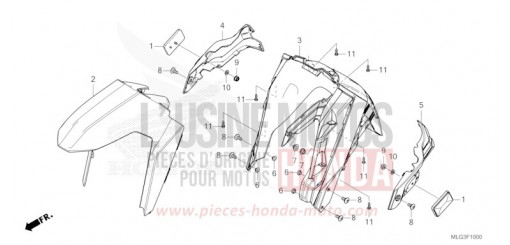 FRONT FENDER CRF1100D4N de 2022